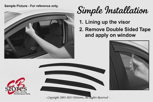Tape rain guard window - tape-on,